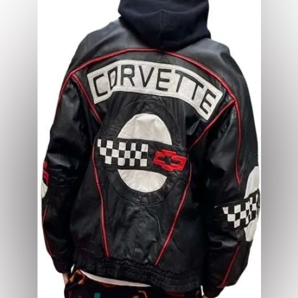 Vintage Valley Boyz Corvette Leather Jacket Sz XXL Mens